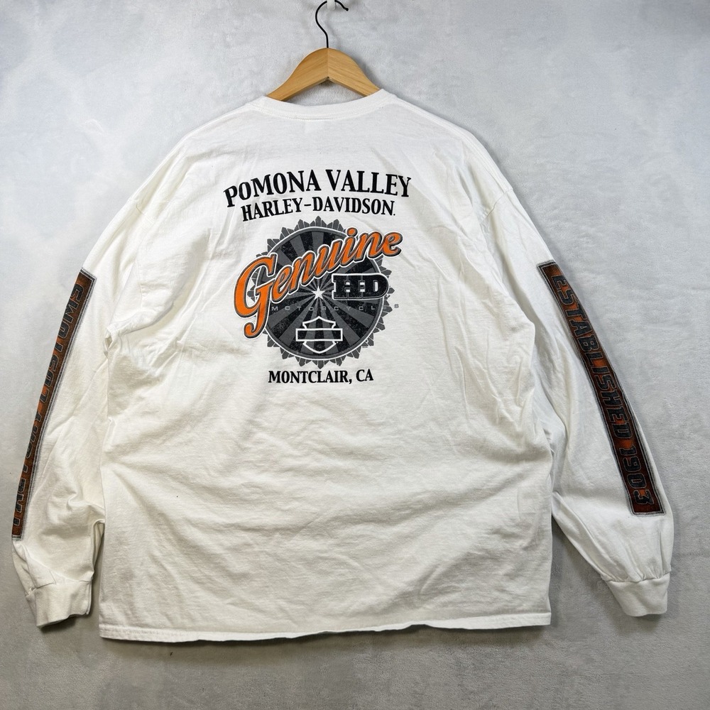 Harley Davidson Pomona Valley Logo Longsleeve Shirt Men's Size 2XL
